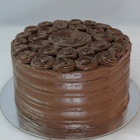 Simply Chocolate Buttercream Swirl Top Cake